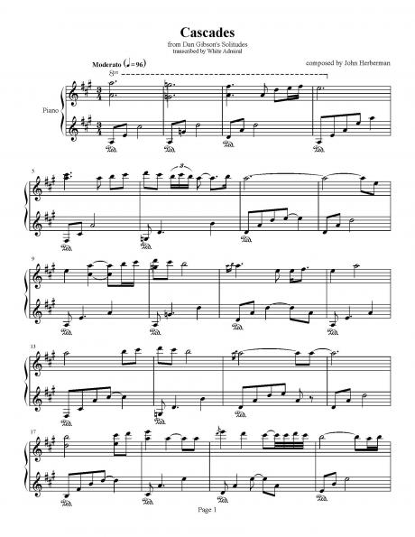 Dan Gibson's Solitudes - Cascades - John Herberman | Piano Sheet